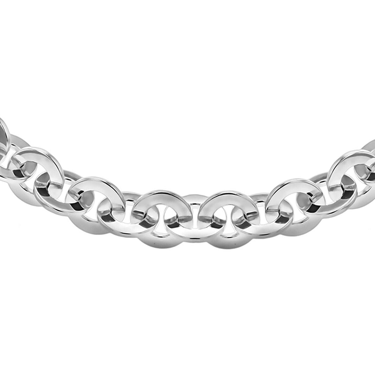 Sterling Silver 8.5mm Circle Link Necklace 16 Inch 7315295 0