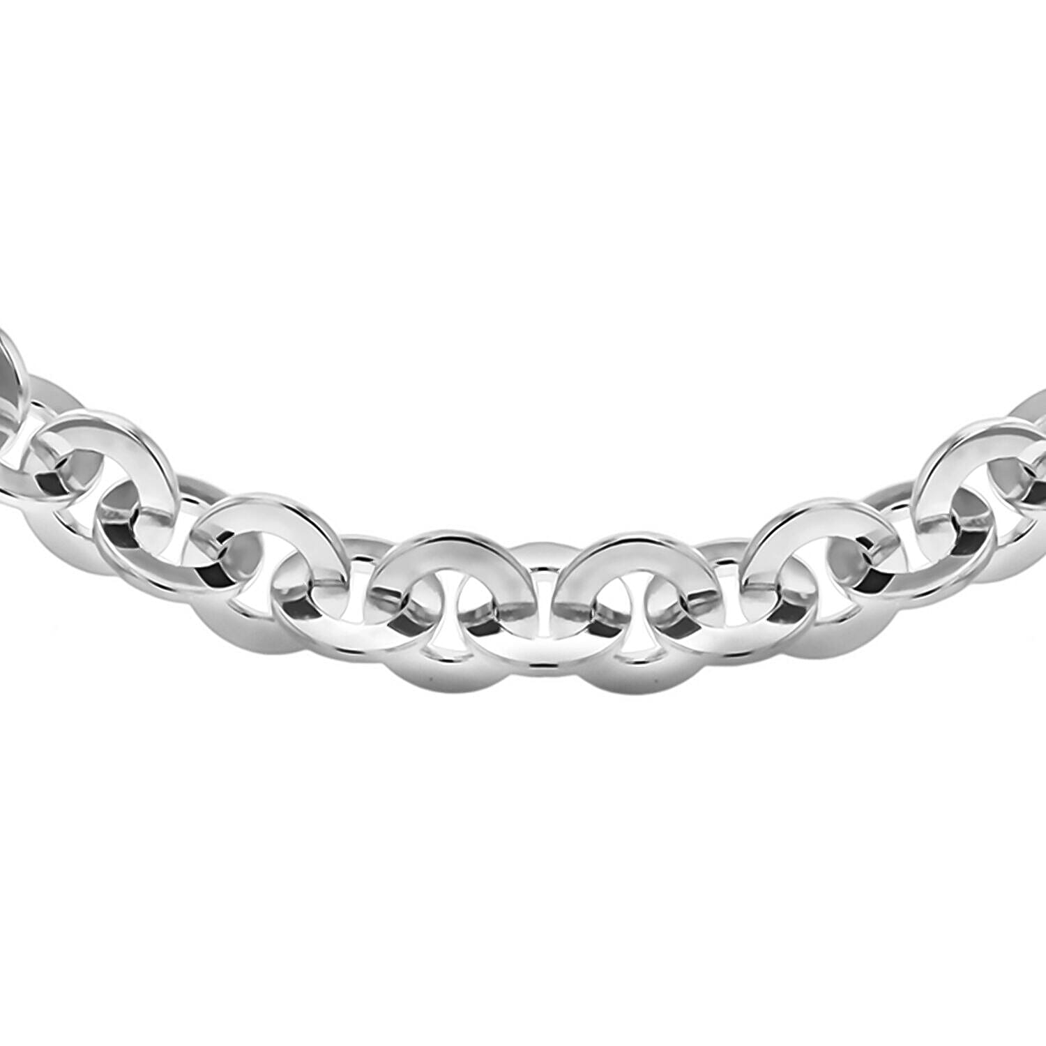 Sterling Silver 8.5mm Circle Link Necklace 16 Inch 7315295 0