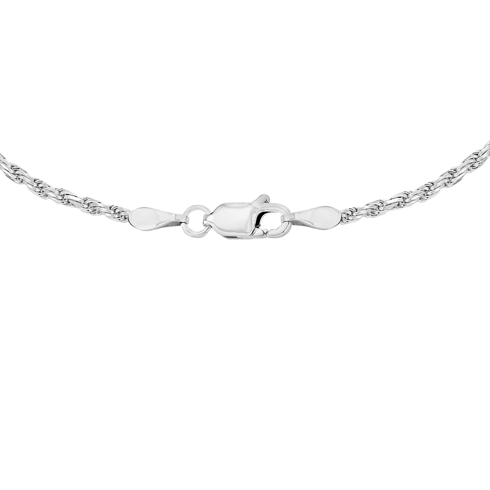 Sterling Silver Diamond Cut Rope Chain 16 Inch 7601488 3