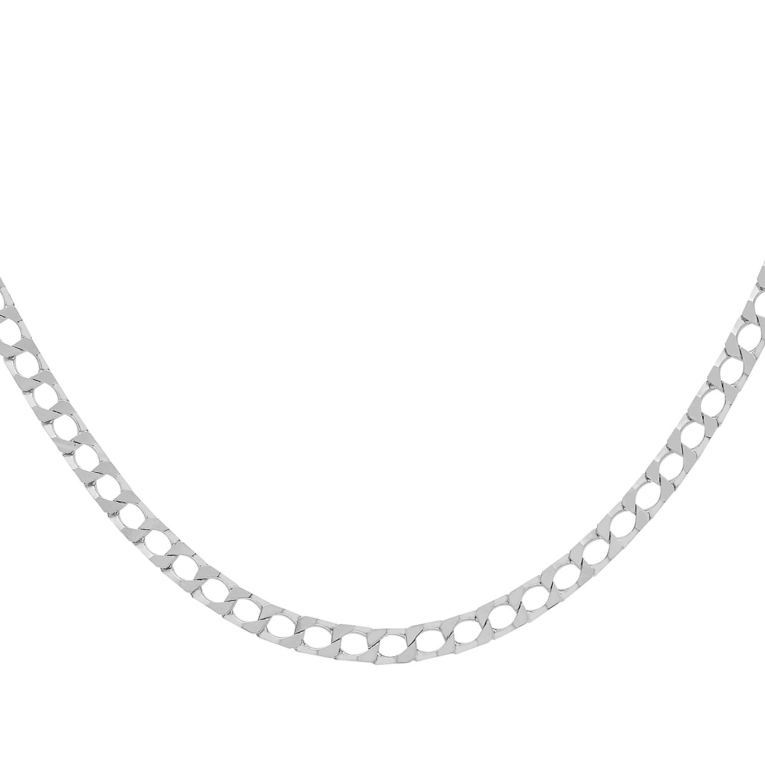 Sterling Silver Diamond Cut Square Curb Chain 16 Inch 7606520 1
