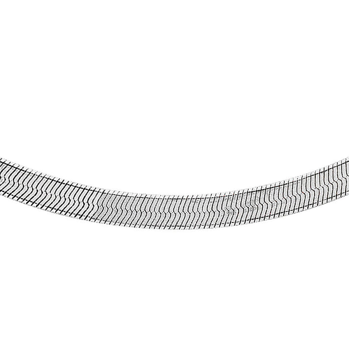 Sterling Silver Rhodium Plated 3.1mm Flat Snake Chain 16 Inch 7596088 1