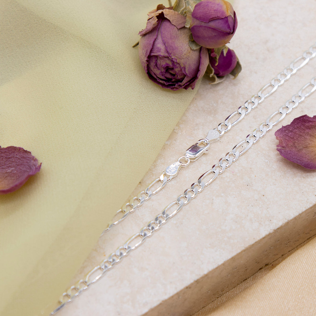 Sterling Silver Diamond Cut Figaro Chain 16 Inch 7617899 7