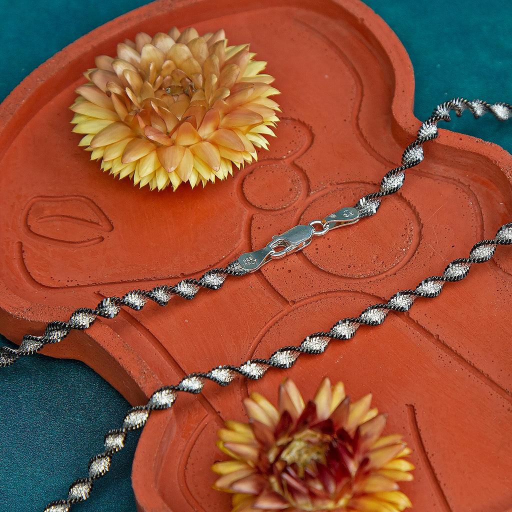 Sterling Silver Chain (Size - 16),  Silver Wt. 9.2 Gms