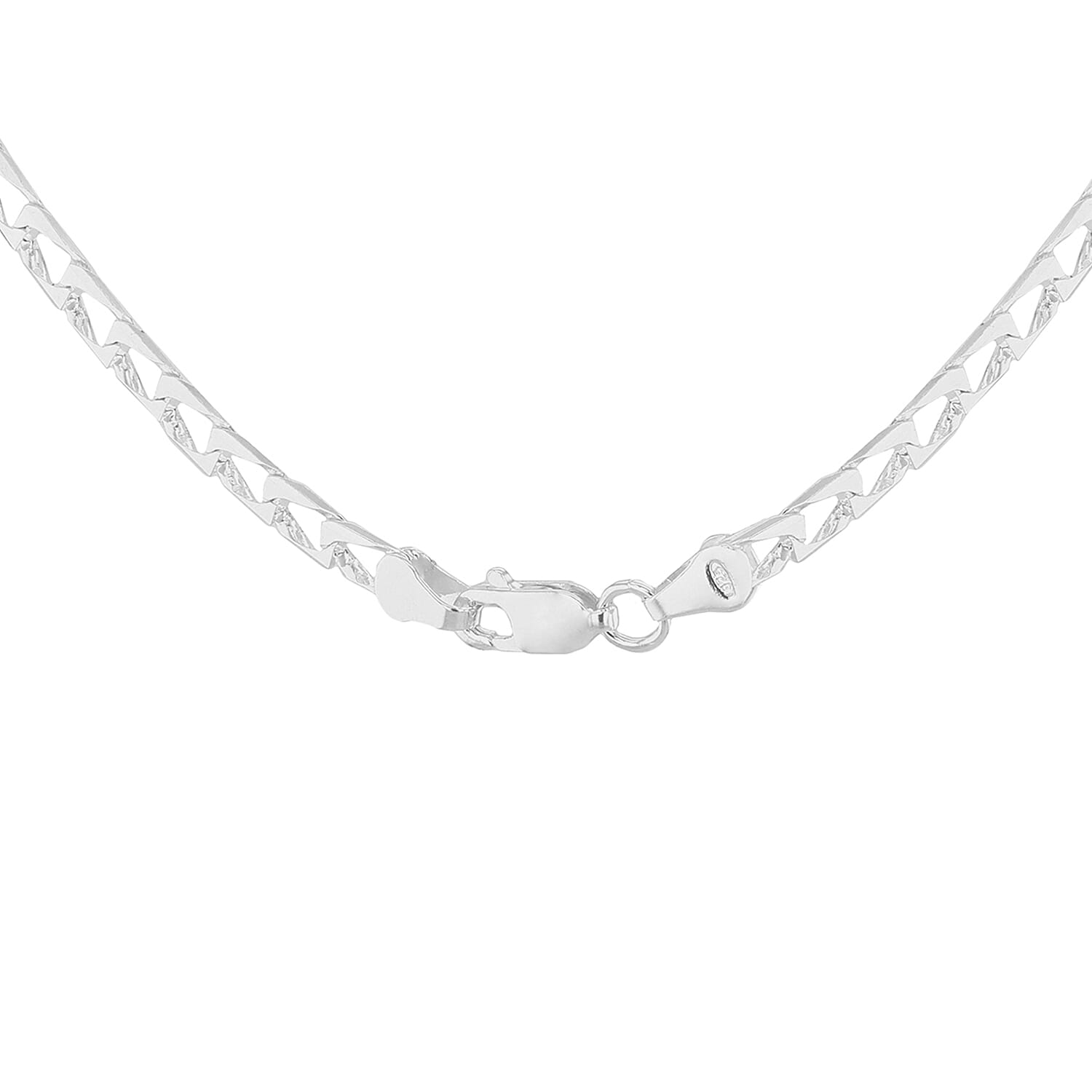 Sterling Silver Diamond Cut Square Curb Chain 16 Inch 7606768 2