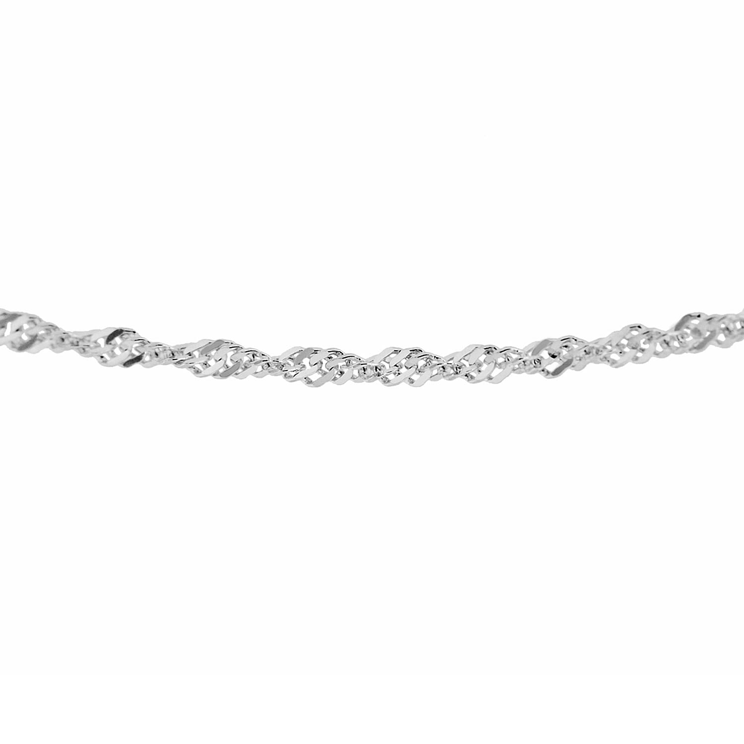 Sterling Silver Diamond Cut Twist Curb Chain 16 Inch 7604751 0