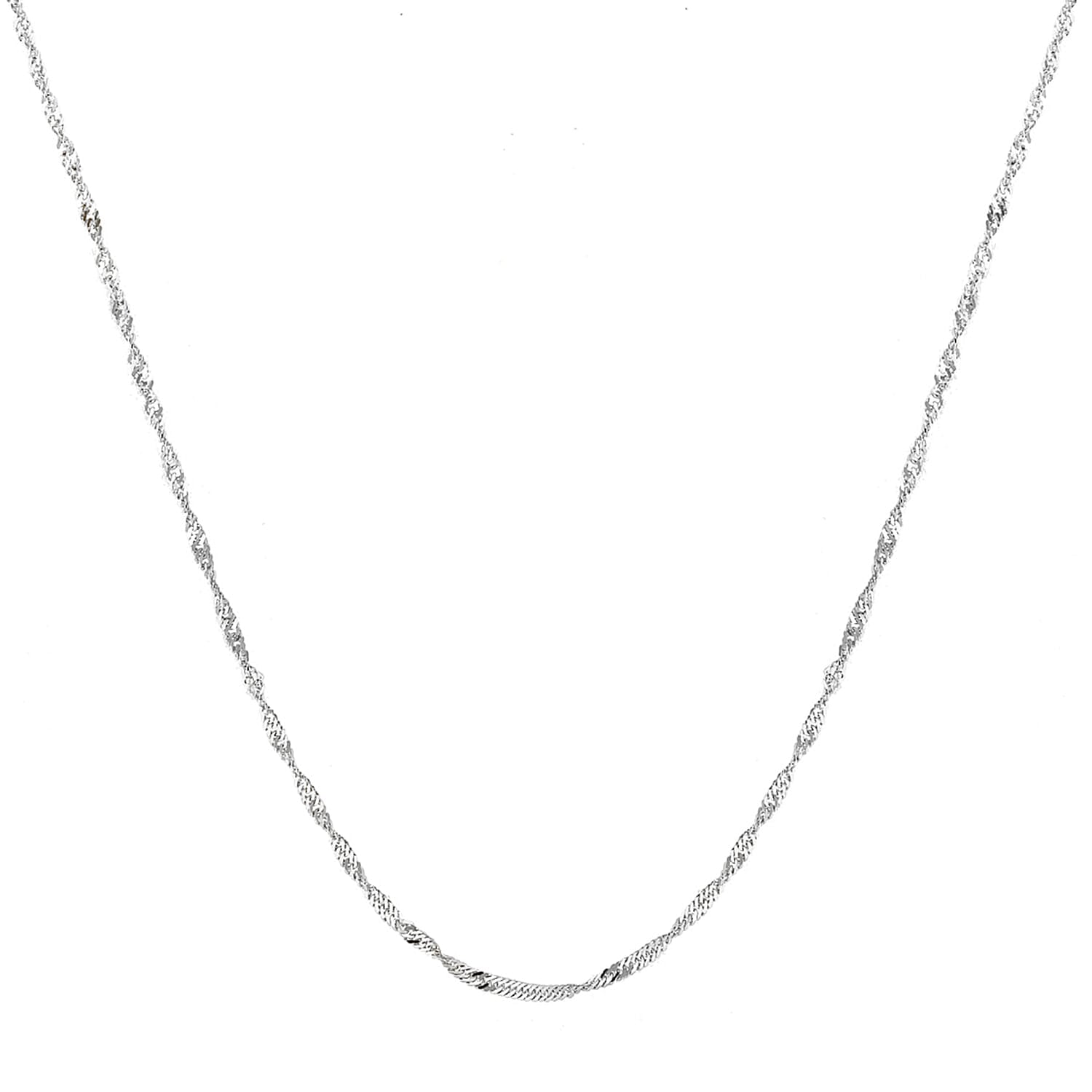 Sterling Silver Diamond Cut Twist Curb Chain 16 Inch 7604751 1