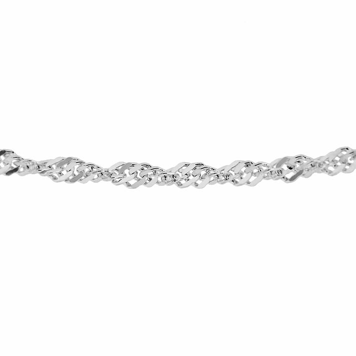 Sterling Silver Diamond Cut Twist Curb Chain 16 Inch 7605026 1