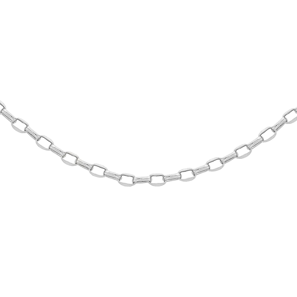 Sterling Silver Oval Belcher Chain 16 Inch 7607381 0