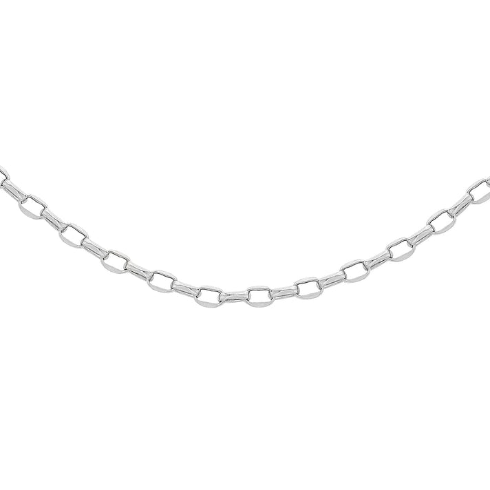 Sterling Silver Oval Belcher Chain 16 Inch 7607381 1