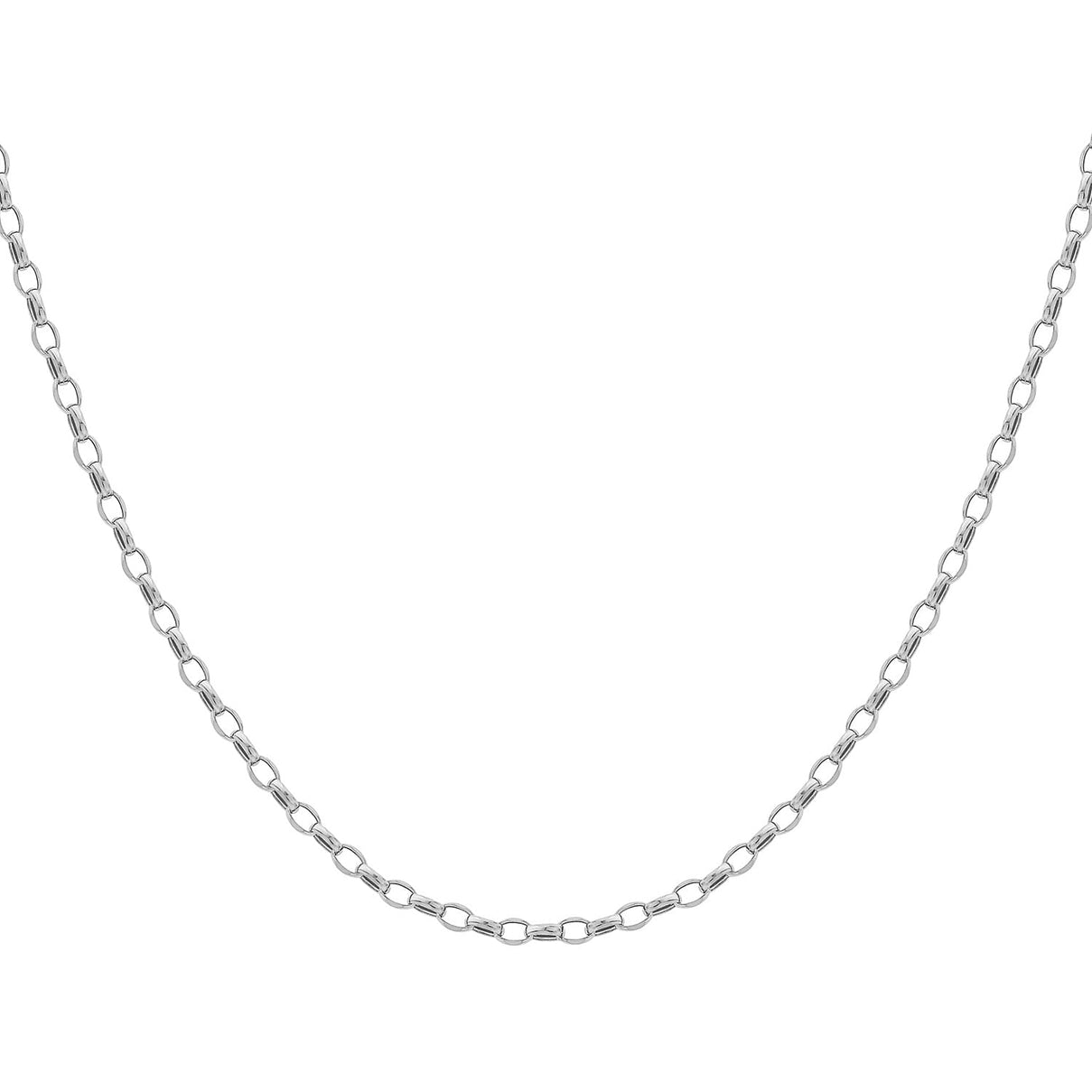 Sterling Silver Oval Belcher Chain 16 Inch 7607381 3