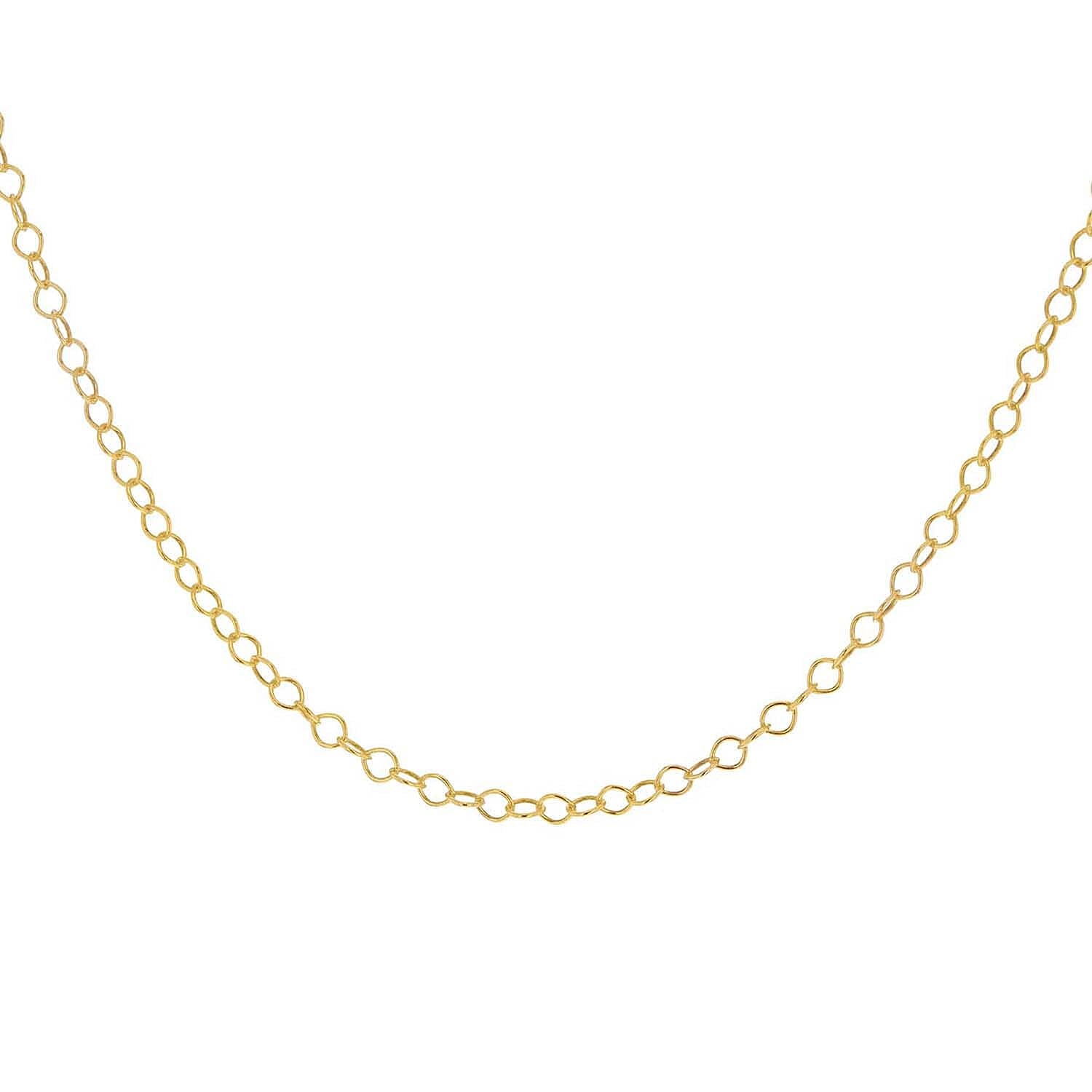 Sterling Silver Yellow Gold Plated 30 Belcher Chain 16 Inch 7611481 1