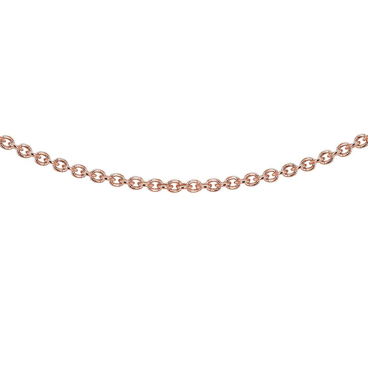 Sterling Silver Rose Gold Plated Belcher Chain 16 Inch 7611701 0