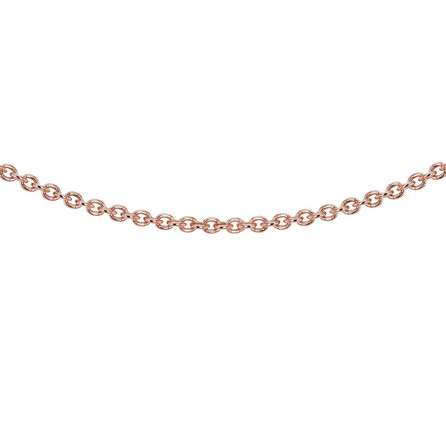 Sterling Silver Rose Gold Plated Belcher Chain 16 Inch 7611701 0