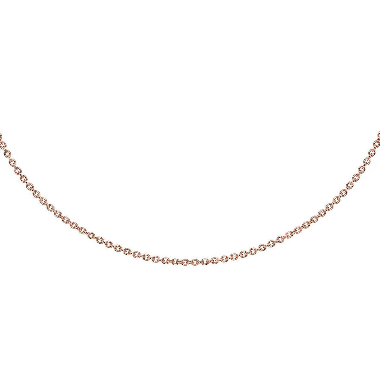 Sterling Silver Rose Gold Plated Belcher Chain 16 Inch 7611701 1