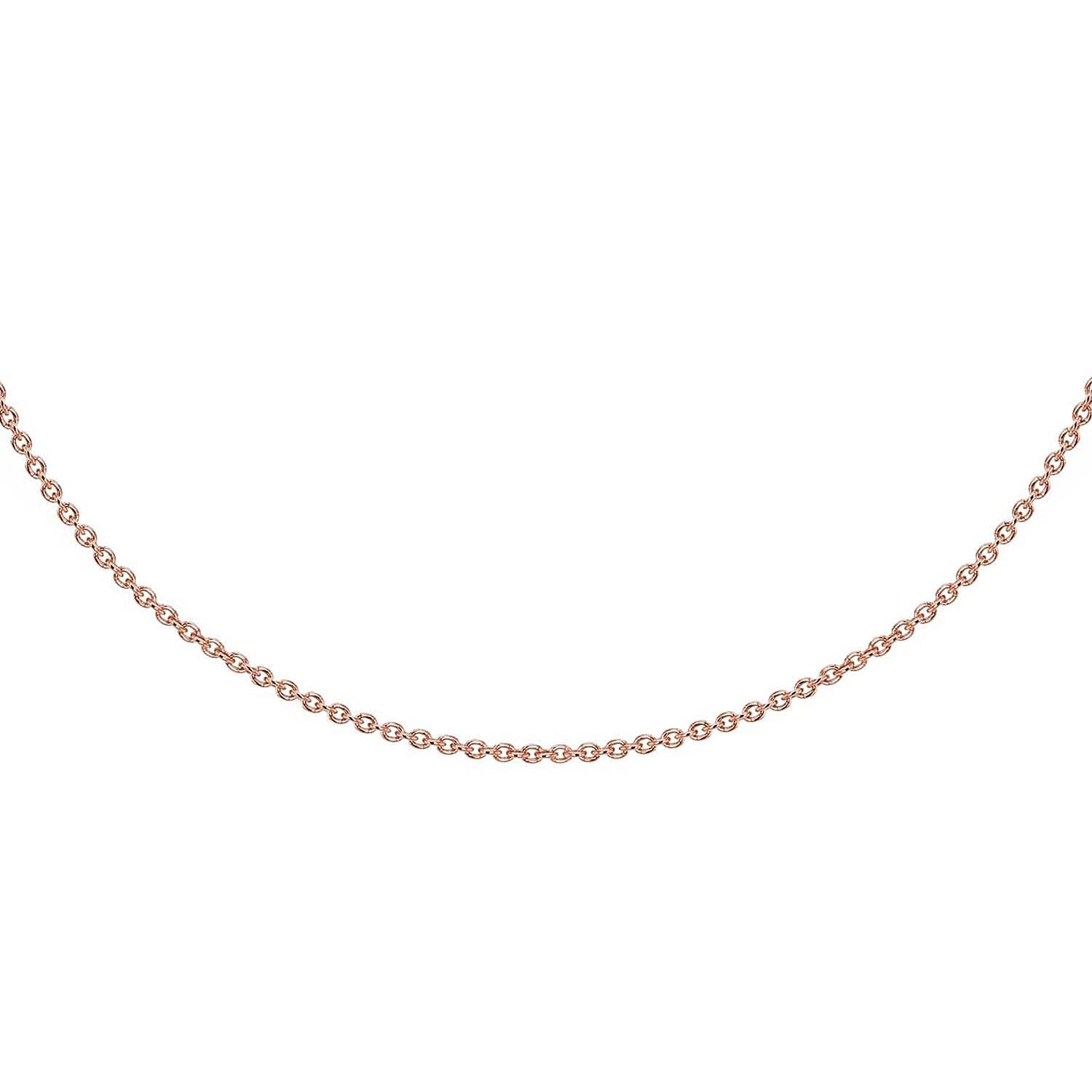 Sterling Silver Rose Gold Plated Belcher Chain 16 Inch 7611701 1
