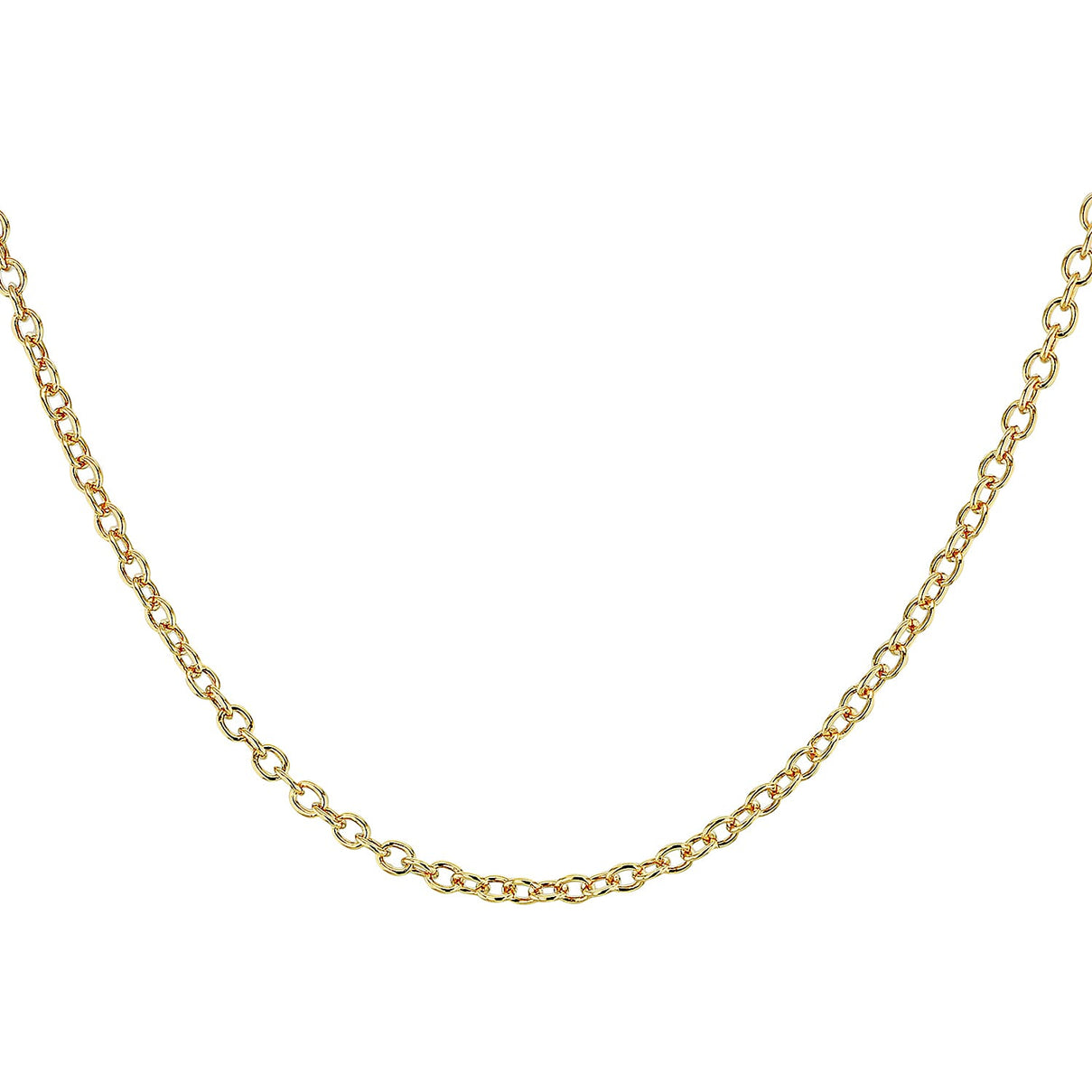 Sterling Silver Yellow Gold Plated Belcher Chain 16 Inch 7616592 1