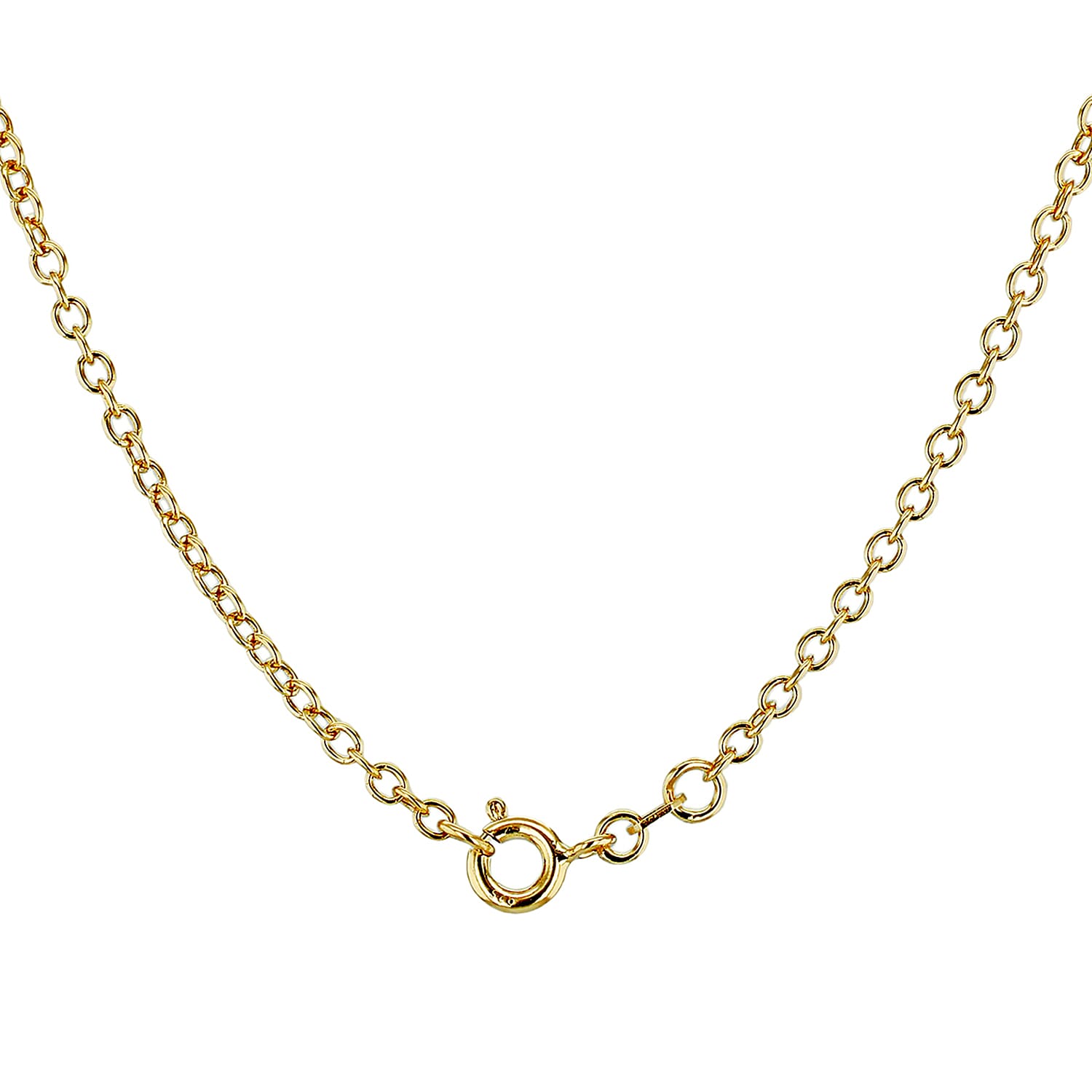 Sterling Silver Yellow Gold Plated Belcher Chain 16 Inch 7616592 2
