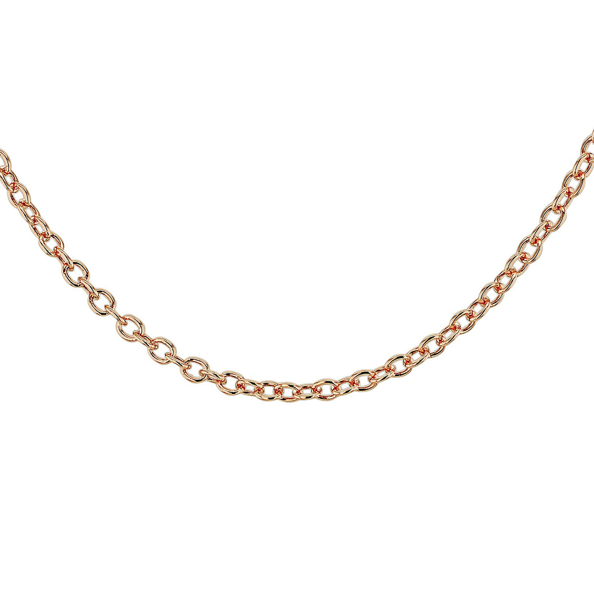 Sterling Silver Rose Gold Plated Belcher Chain 16 Inch 7617523 0