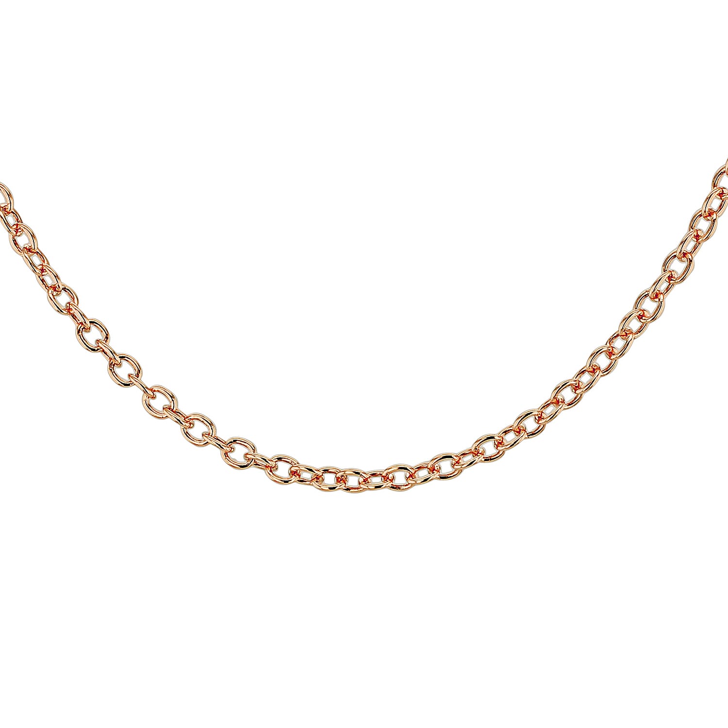 Sterling Silver Rose Gold Plated Belcher Chain 16 Inch 7617523 0