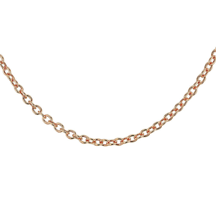 Sterling Silver Rose Gold Plated Belcher Chain 16 Inch 7617523 1