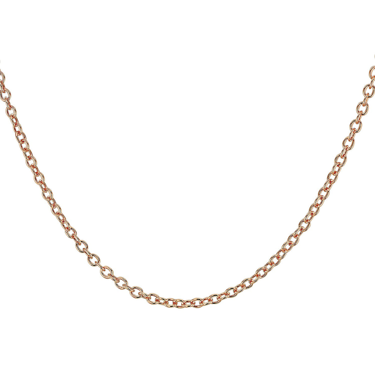 Sterling Silver Rose Gold Plated Belcher Chain 16 Inch 7617523 1