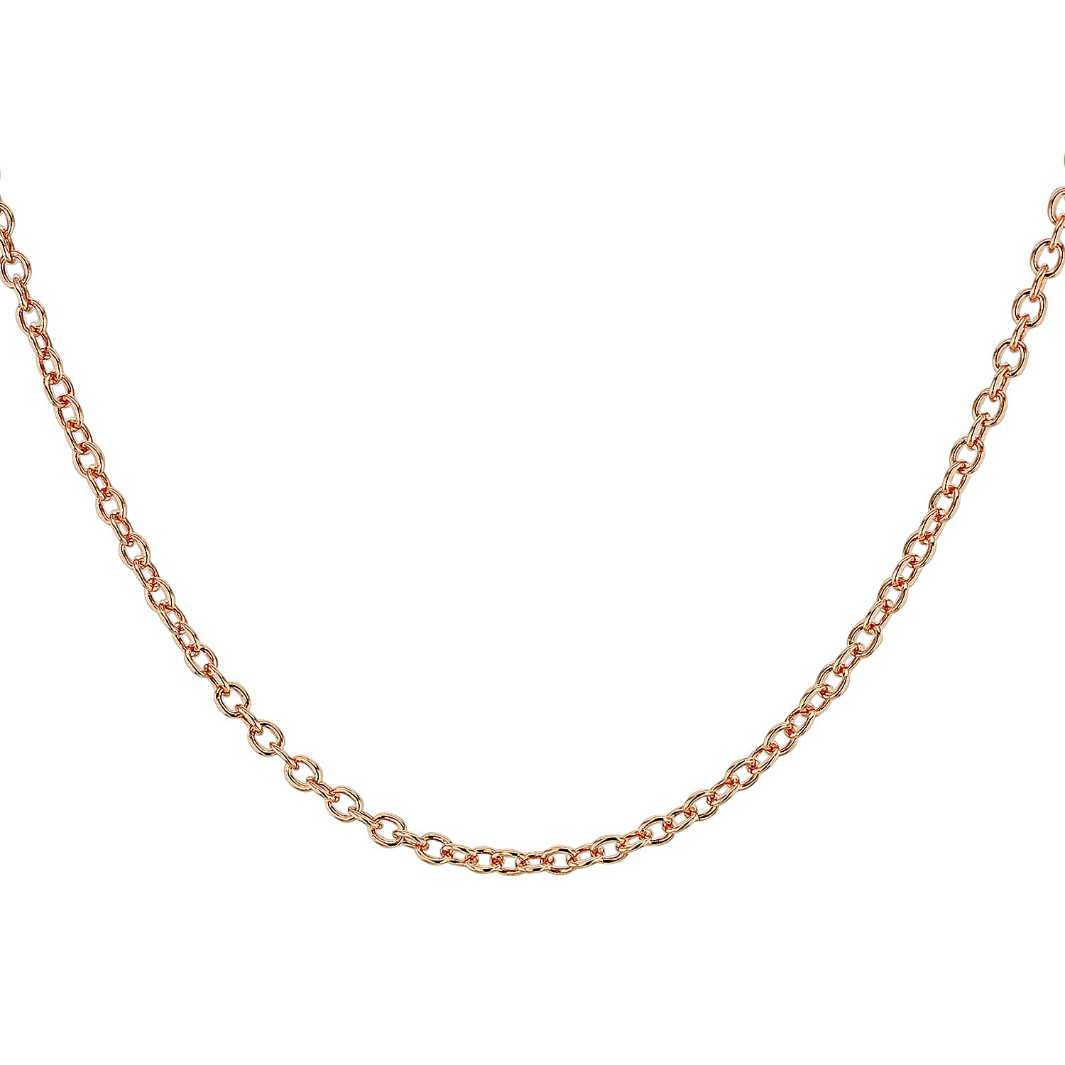 Sterling Silver Rose Gold Plated Belcher Chain 16 Inch 7617523 1