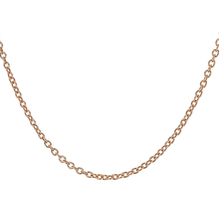 Sterling Silver Rose Gold Plated Belcher Chain 16 Inch 7617523 2