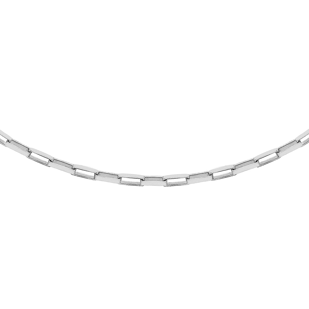 Sterling Silver Square Paperclip Chain 16 Inch 7618266 0