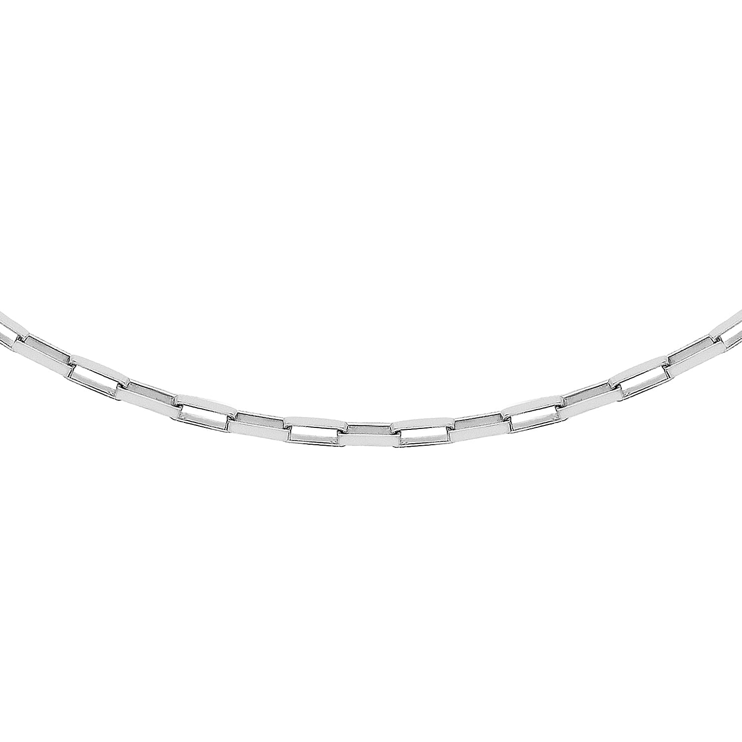 Sterling Silver Square Paperclip Chain 16 Inch 7618266 0