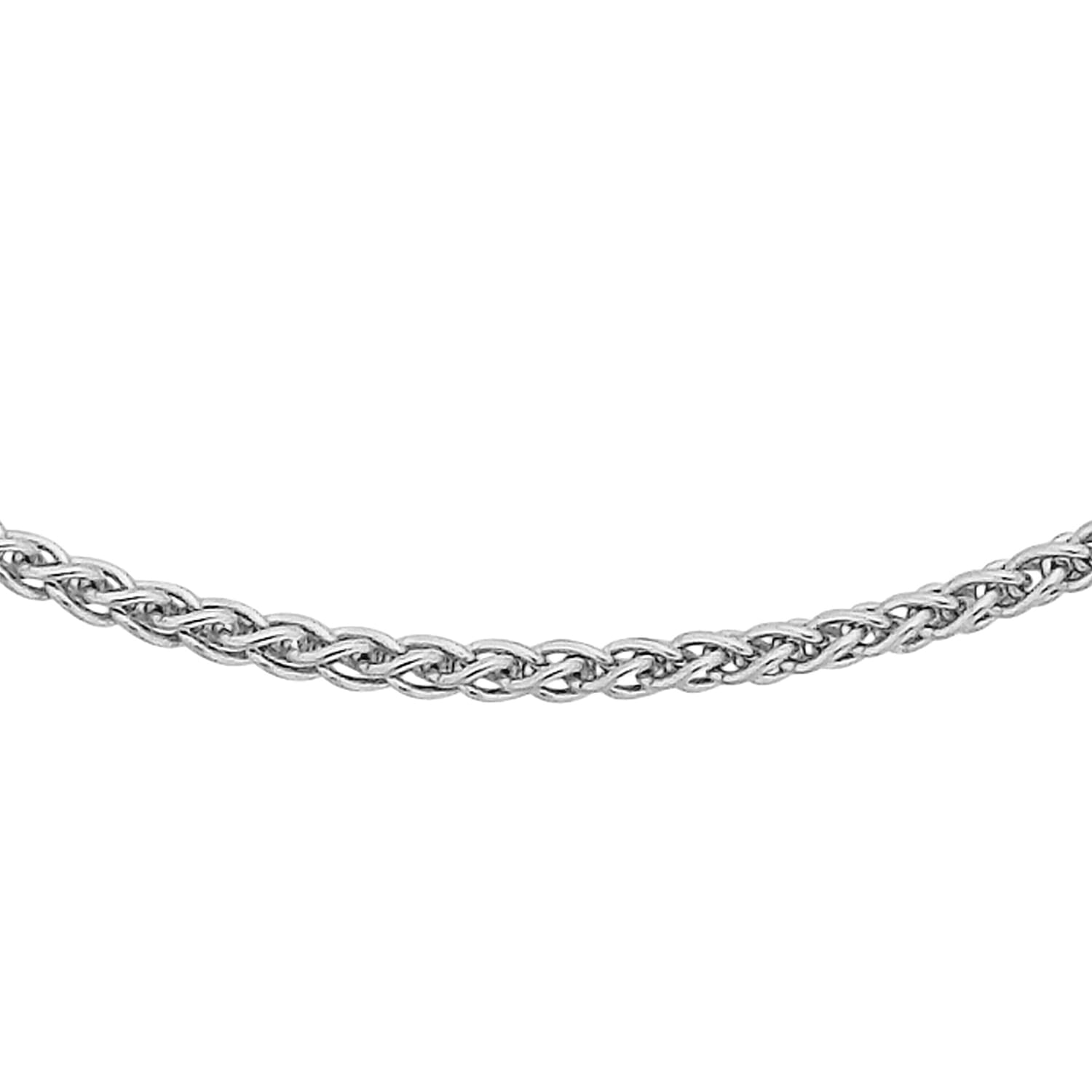 Sterling Silver Rhodium Plated 1.3mm Spiga Chain 16 Inch 7619004 0