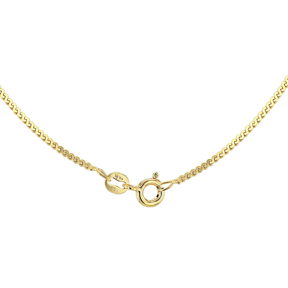Sterling Silver Micron Yellow Gold Plated 1.5mm Serpentine Chain 16 Inch 7619174 2