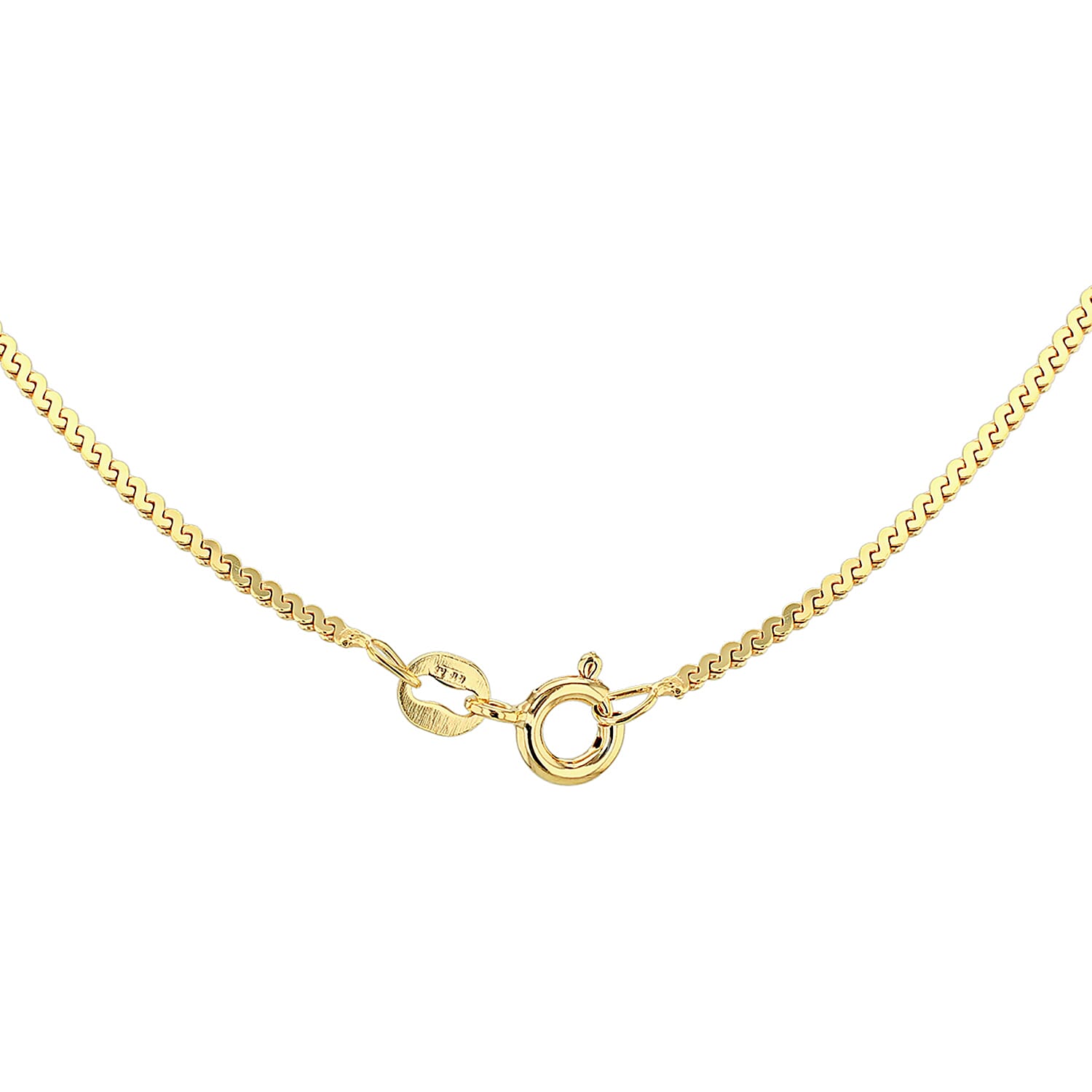 Sterling Silver Micron Yellow Gold Plated 1.5mm Serpentine Chain 16 Inch 7619174 2