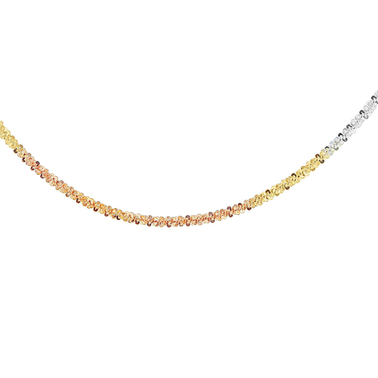 Sterling Silver 3 Tone Tocalle Chain 16 Inch 7619182 1