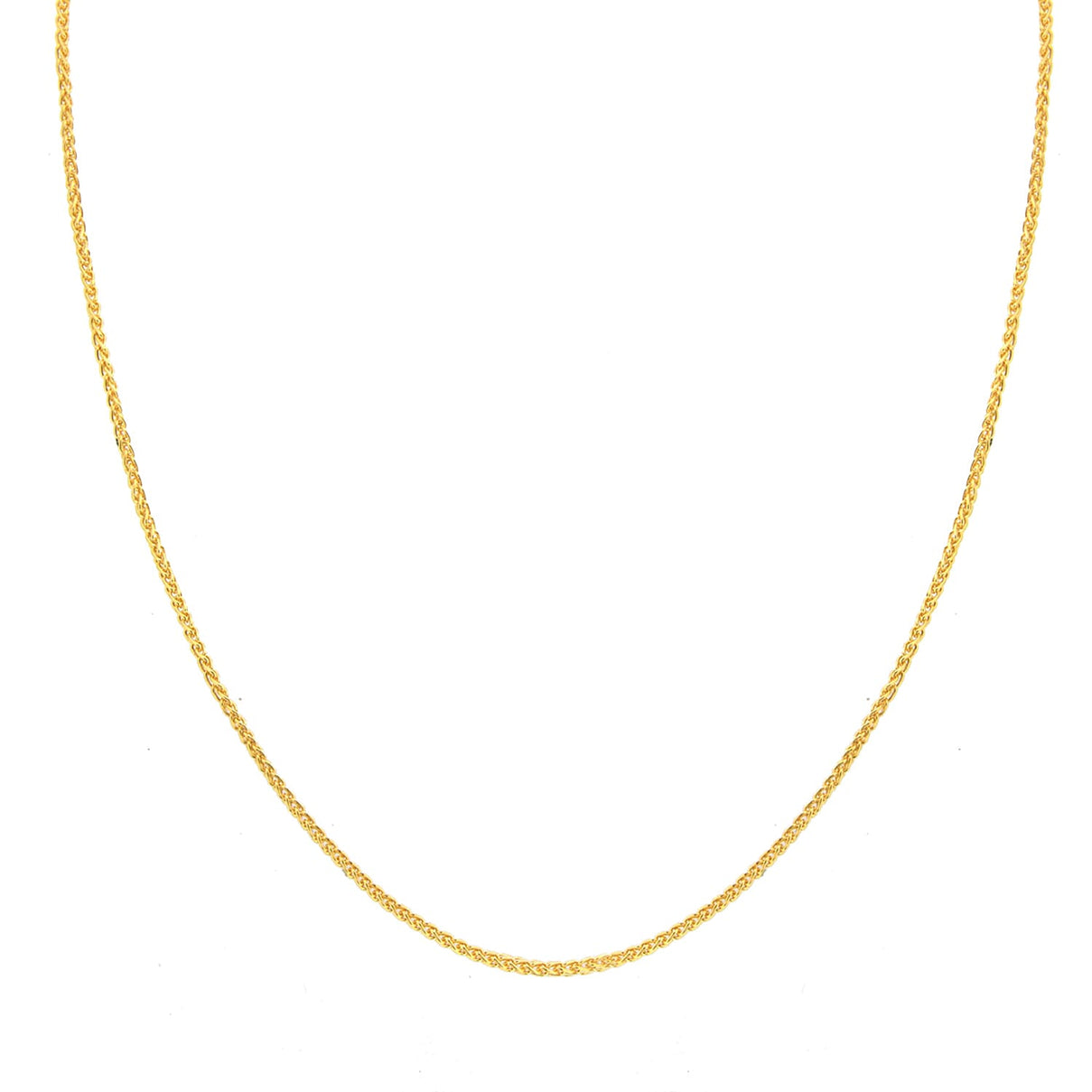 Sterling Silver Yellow Gold Plated Spiga Chain 16 Inch 7619191 1
