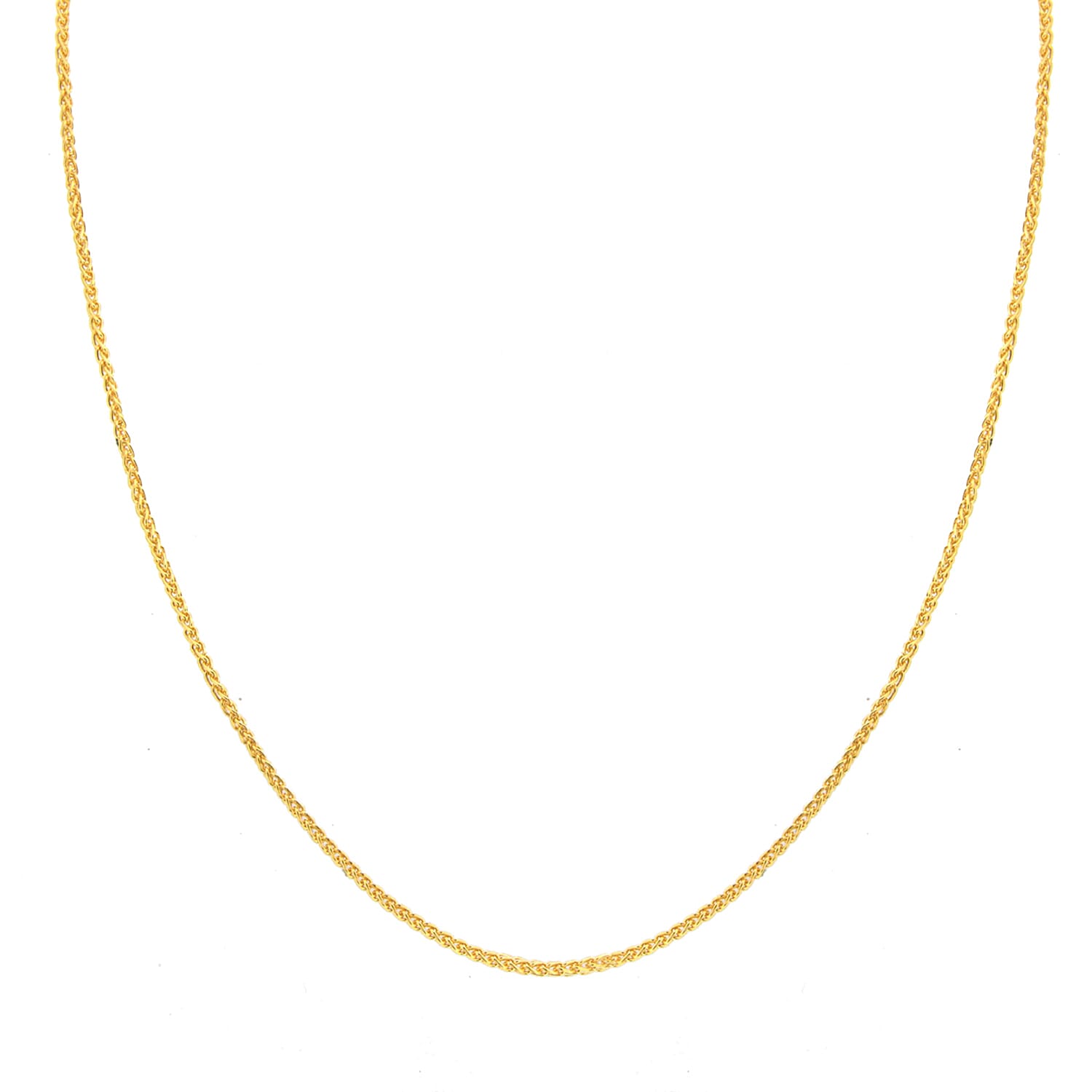 Sterling Silver Yellow Gold Plated Spiga Chain 16 Inch 7619191 1