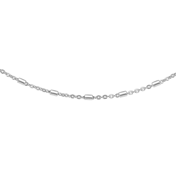 Sterling Silver Trace and Bar Chain 16 Inch 7619944 1