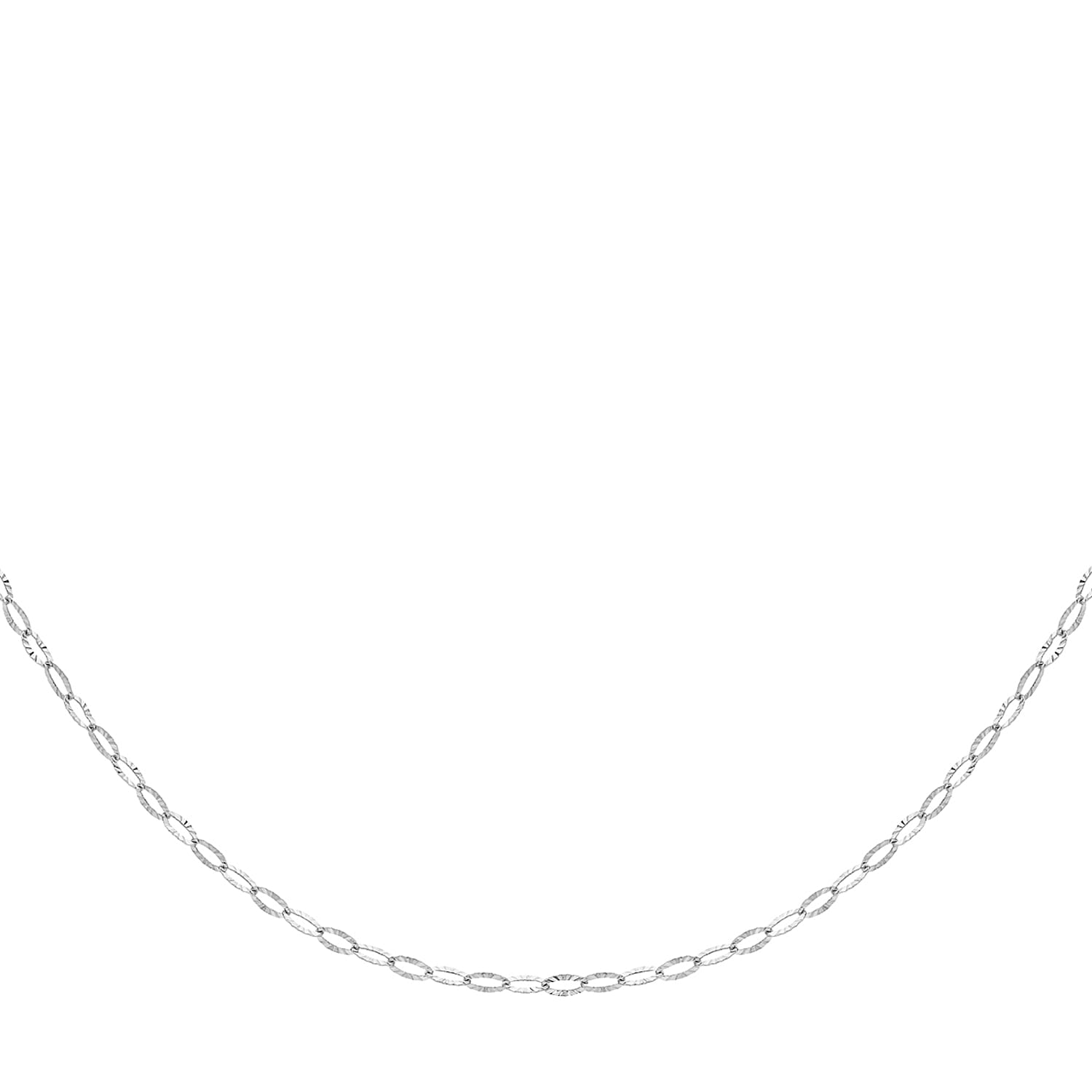 Sterling Silver Diamond Cut Oval Trace Chain 16 Inch 7619967 1