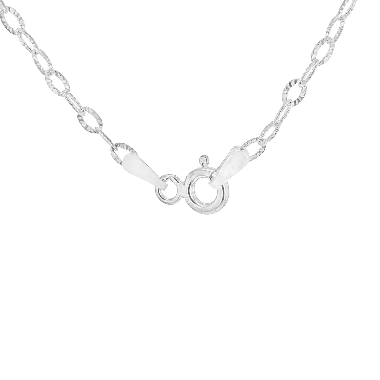 Sterling Silver Diamond Cut Oval Trace Chain 16 Inch 7619967 2