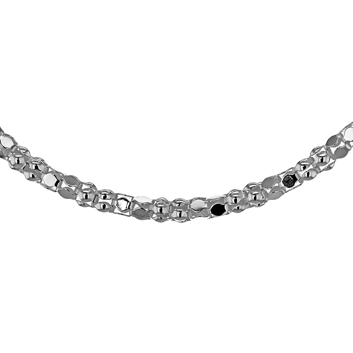 Sterling Silver Mirror Popcorn Chain 16 Inch 7620332 0