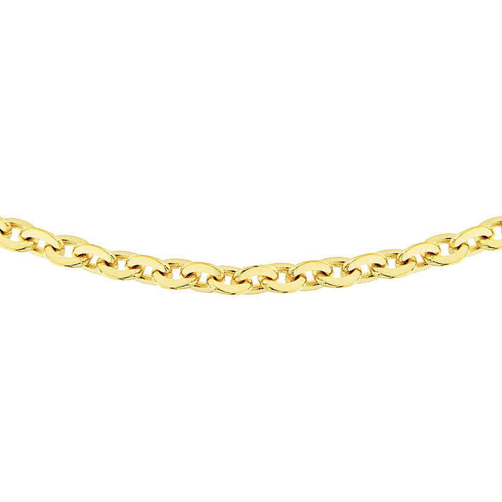 Sterling Silver Yellow Gold Plated Trace Chain 16 Inch 7620733 1