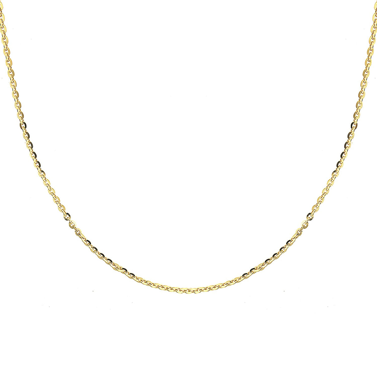 Sterling Silver Yellow Gold Plated Trace Chain 16 Inch 7620733 1
