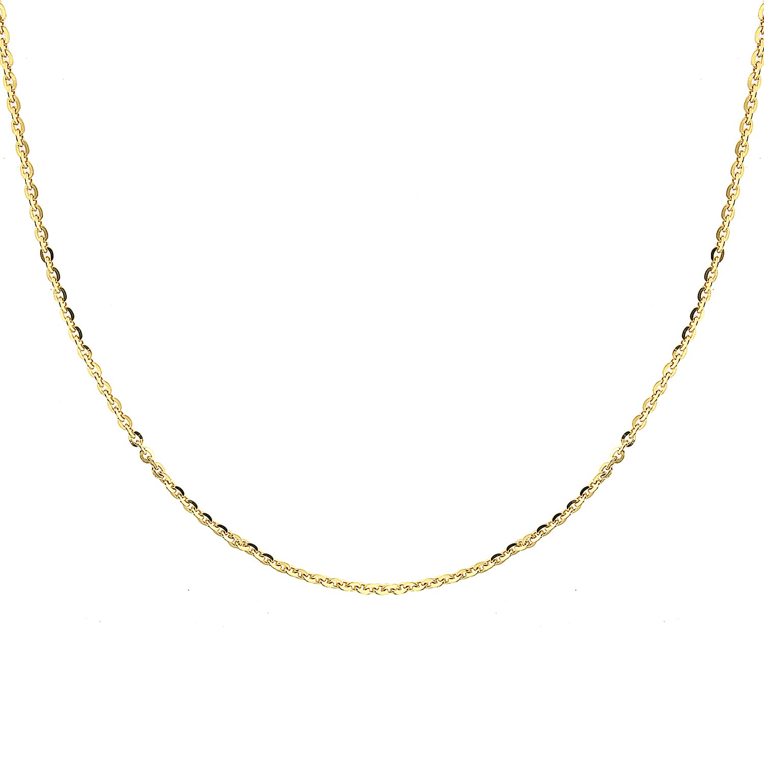 Sterling Silver Yellow Gold Plated Trace Chain 16 Inch 7620733 1