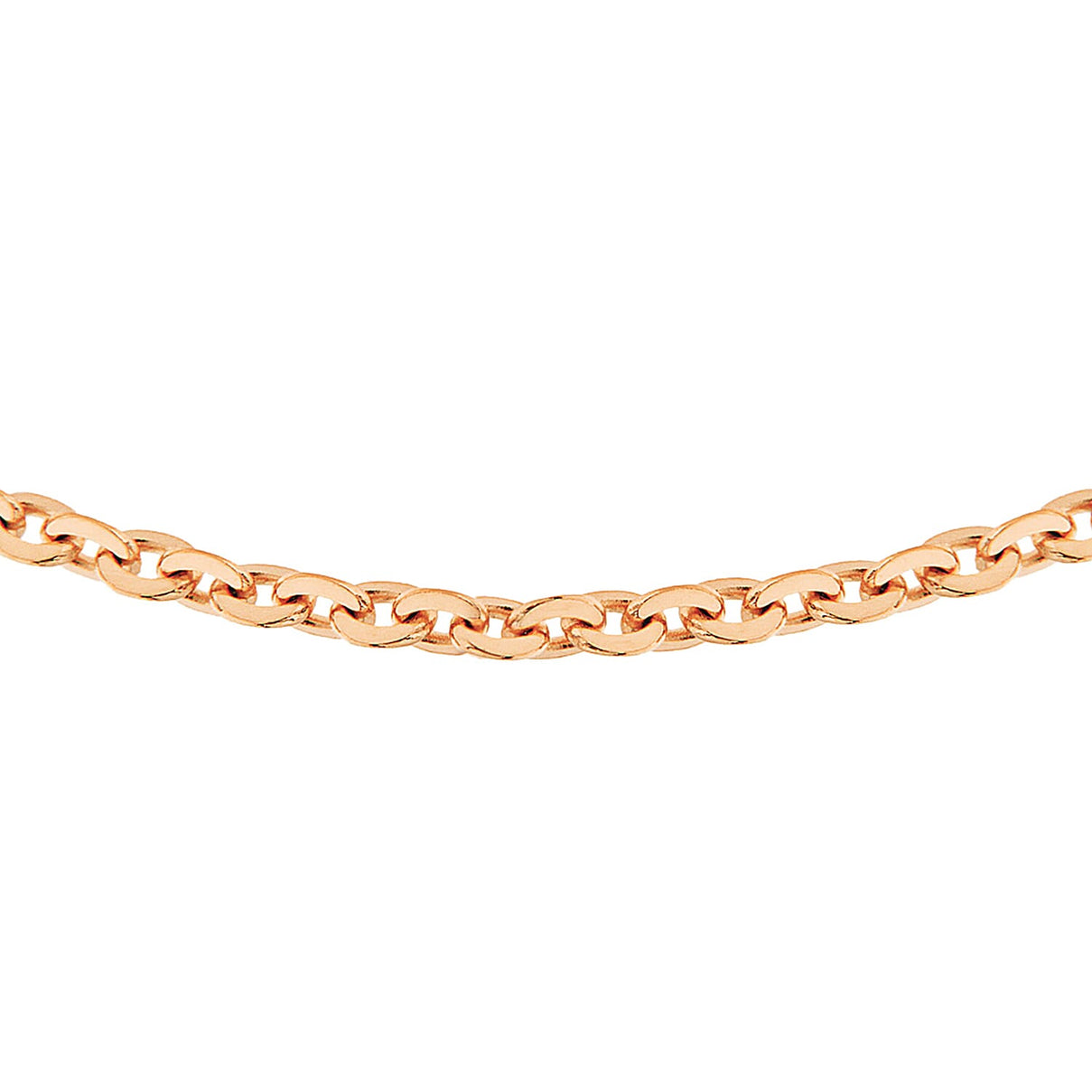 Sterling Silver Rose Gold Plated Trace Chain 16 Inch 7620736 0