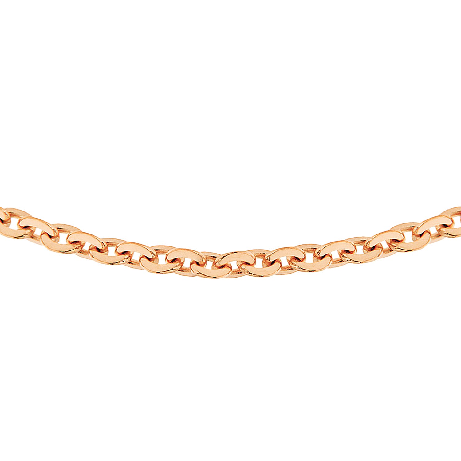 Sterling Silver Rose Gold Plated Trace Chain 16 Inch 7620736 0