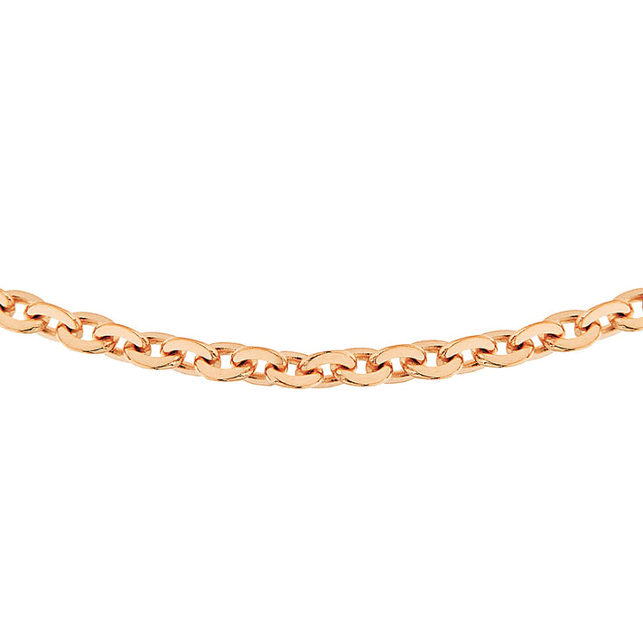 Sterling Silver Rose Gold Plated Trace Chain 16 Inch 7620736 1