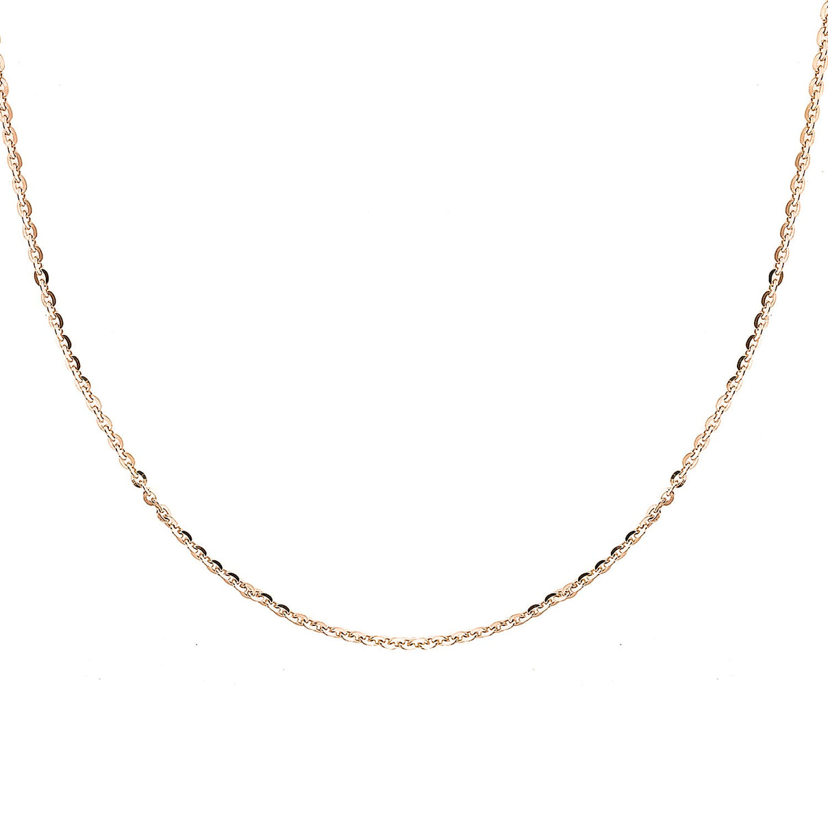 Sterling Silver Rose Gold Plated Trace Chain 16 Inch 7620736 1