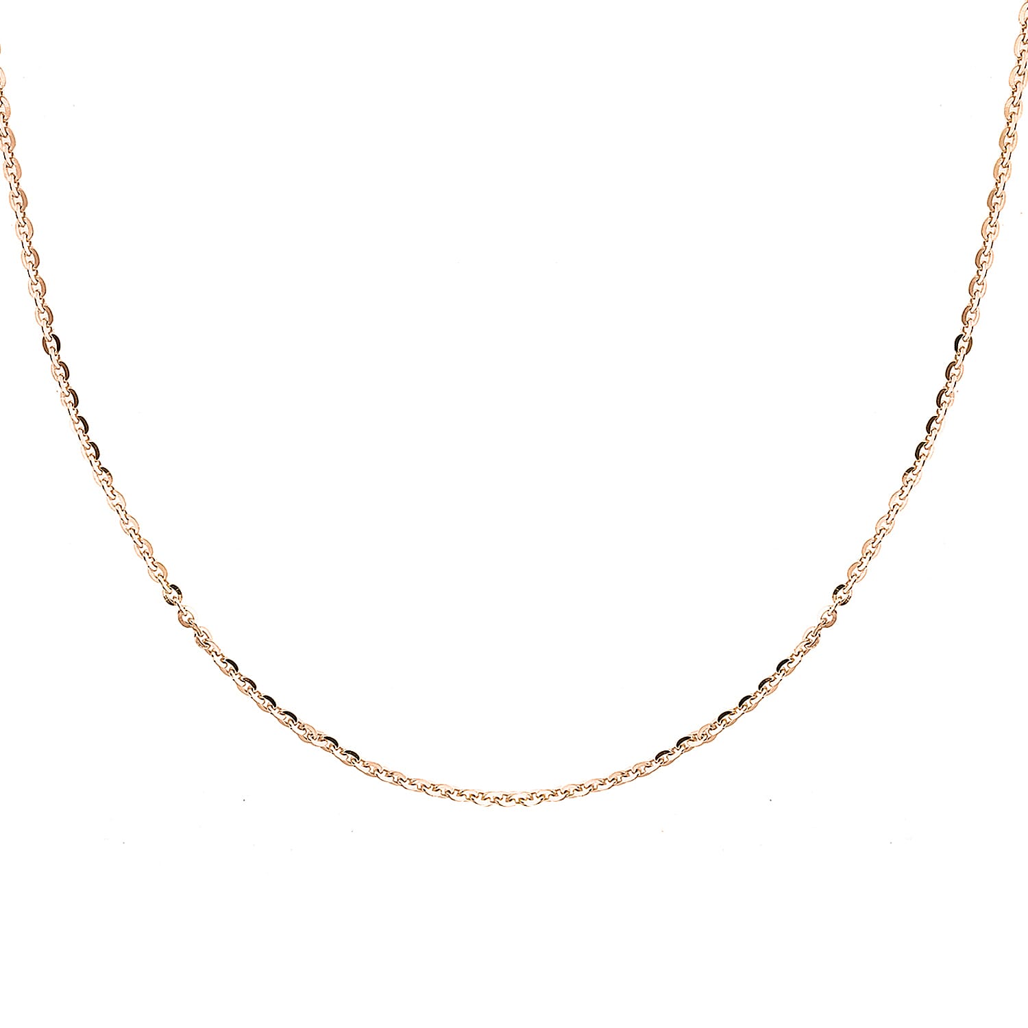 Sterling Silver Rose Gold Plated Trace Chain 16 Inch 7620736 1