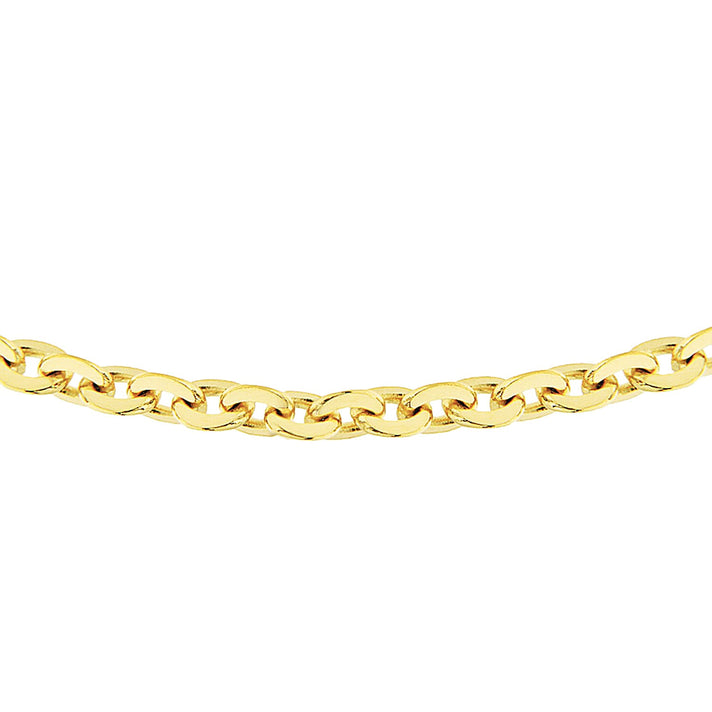 Sterling Silver Yellow Gold Plated Trace Chain 16 Inch 7620774 1