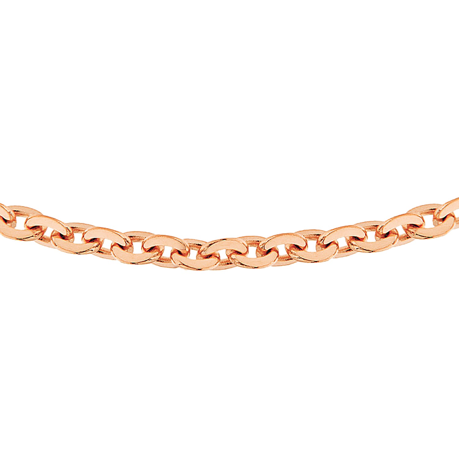 Sterling Silver Rose Gold Plated Trace Chain 16 Inch 7620782 0