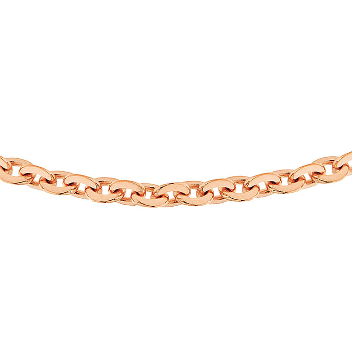 Sterling Silver Rose Gold Plated Trace Chain 16 Inch 7620782 1